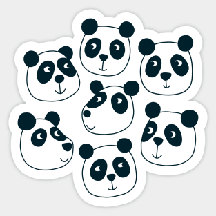 Particularly Pleasant Pandas Sticker